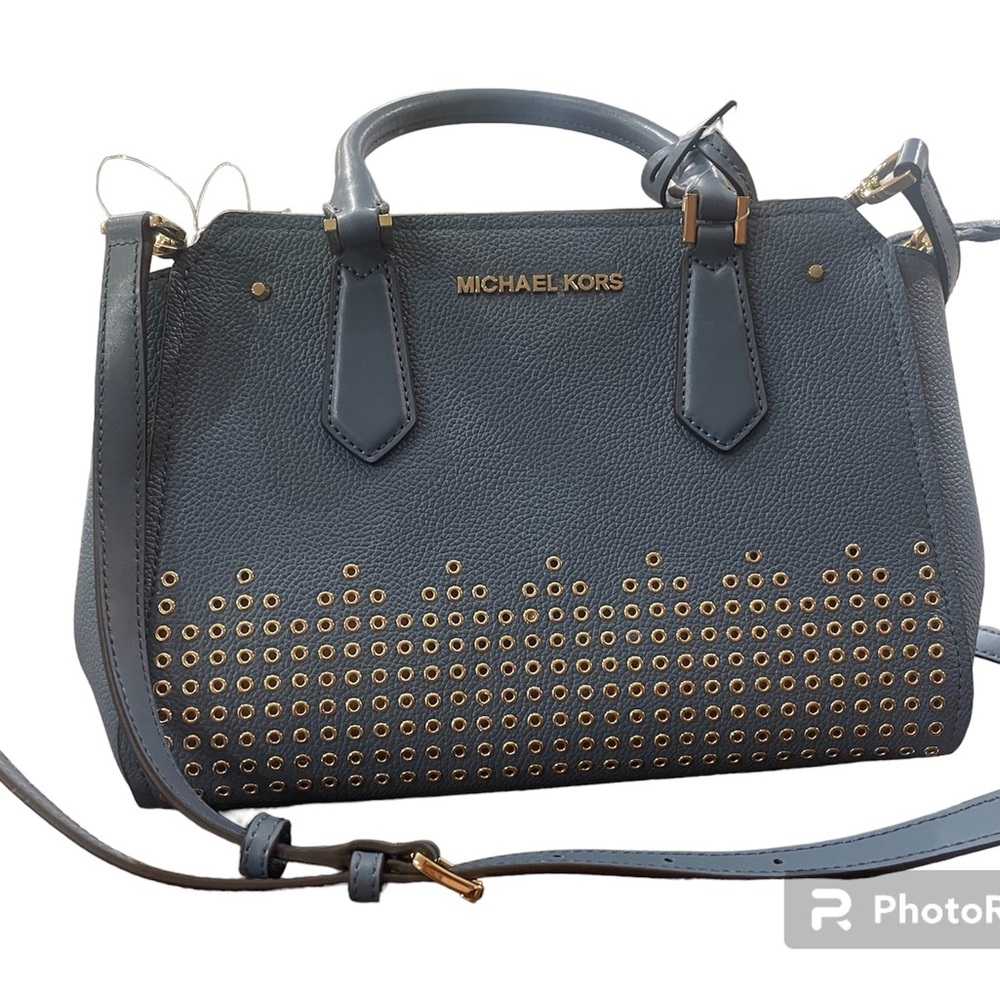 Michael Kors Baby blue satchel crossbody purse NWT $348 - Picture 3 of 4